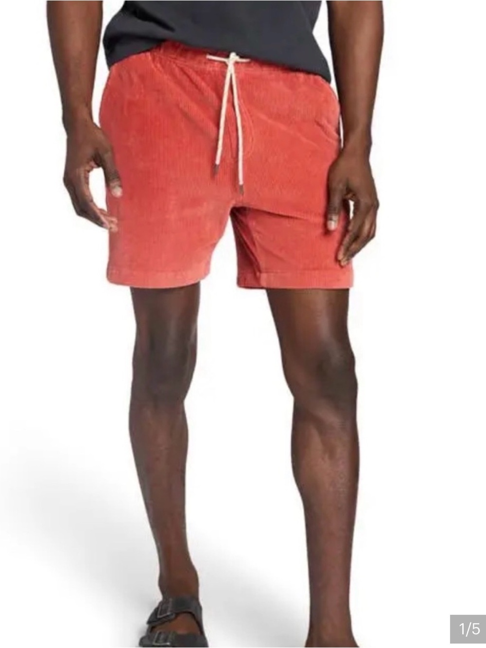Faherty Corduroy Drawstring Cord Shorts - Coastal Orange